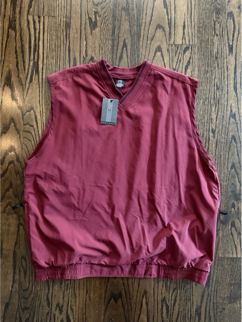 Nike Golf Vest Tiger Woods era ‘01 Mens XXL Burgundy NWT Pullover Swoosh 2XL